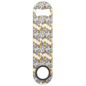 Bloemenpatroon Speed Flessenopener (Achterkant)
