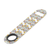 Bloemenpatroon Speed Flessenopener (Achterkant Gekanteld)
