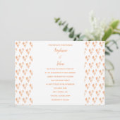 Bloemenpatroon Terracotta rustieke Sinaasappel bru Kaart (Staand voorkant)