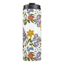 Bloemenpatroon Thermosbeker