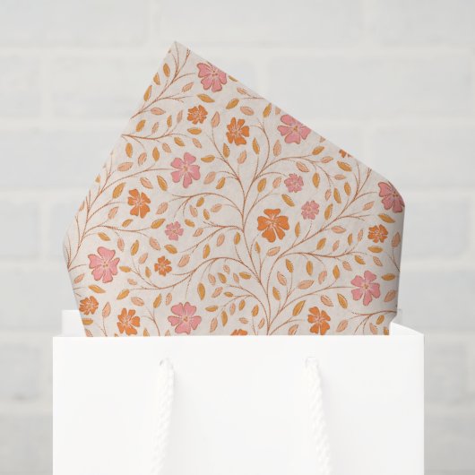 Bloemenpatroon Tissuepapier (Cadeauzakje)