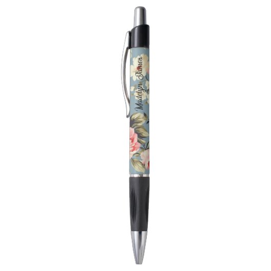 Bloemenpatroon Tuin Cottage Gepersonaliseerd Pen (Top (Verticaal))