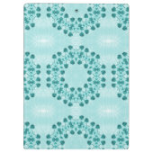Bloemenpatroon, Turkoois Klembord (Achterkant)