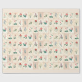 bloemenpatroon van Redoute Wrapping Paper Cadeaupapier (Vlak)