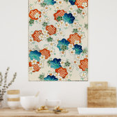 Bloemenpatroon van Shin Bijutsukai Poster (Keuken)