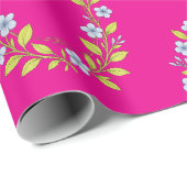 Bloemenpatroon voor babymeisje cadeaupapier (Rol Hoek)