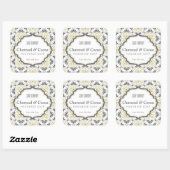 Bloemenpatroon Vrouwelijk Grijs Beige Zeep Label (Vel)