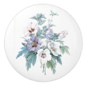 Bloemenpatroonboeket van Roos van Sharon Redouté Keramische Knop (Voorkant)