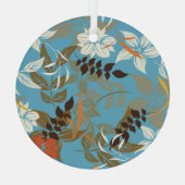 Bloemenpatroonillustratie: naadloze  rug glas ornament (Achterkant)