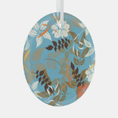 Bloemenpatroonillustratie: naadloze  rug glas ornament (Voorkant Rechts)