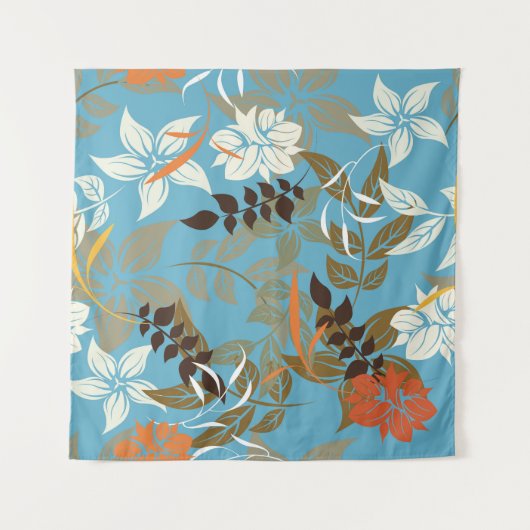 Bloemenpatroonillustratie: naadloze rug wandkleed (Voorkant)