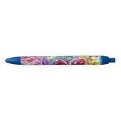 Bloemenpen Blauwe Inkt Pen (Voorkant)