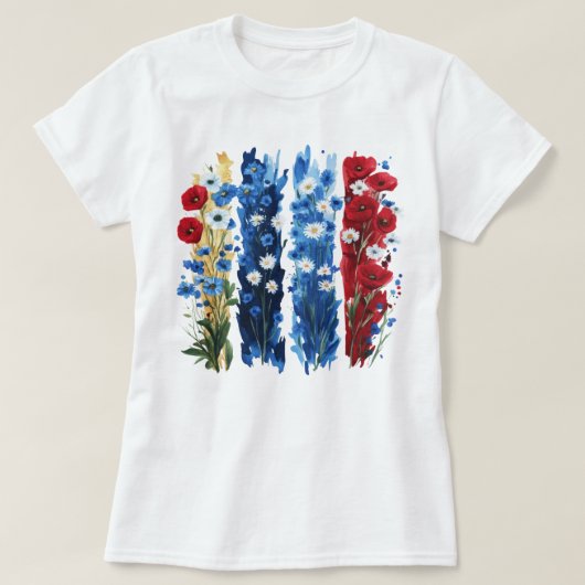  bloemenpenseelstreek t-shirt (Design voorkant)