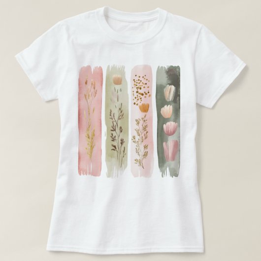  bloemenpenseelstreek t-shirt (Design voorkant)