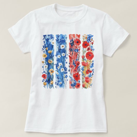  bloemenpenseelstreek t-shirt (Design voorkant)