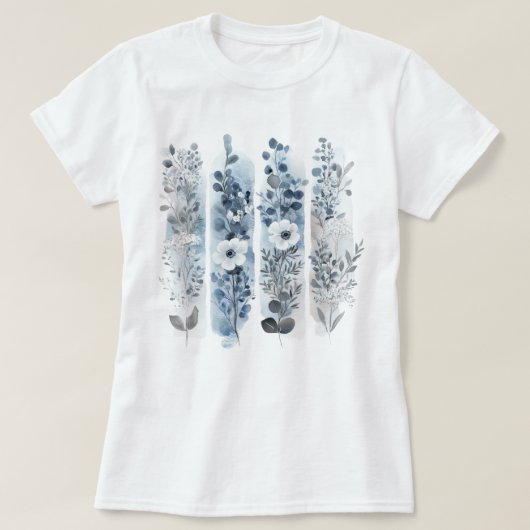  bloemenpenseelstreek t-shirt (Design voorkant)