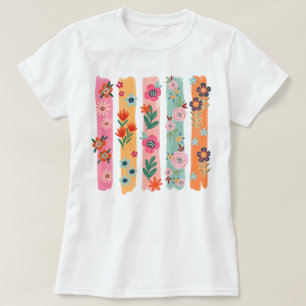 bloemenpenseelstreek t-shirt