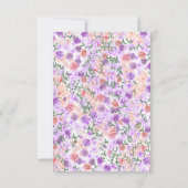 Bloemenperzik, Lila & klei bruiloft RSVP Kaart (Achterkant)