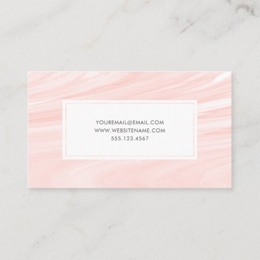  Bloemenperzik Waterverf Professional Visitekaartje (Achterkant)