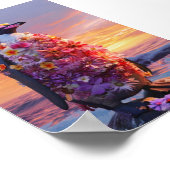 Bloemenpinguïn Afdrukken & Downloadbaar Poster (Hoek)