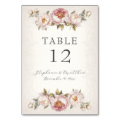 Bloemenpioen Elegant Blush Roze Ivoor Bruiloft Kaart (Voorkant)