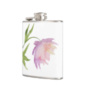 *~* Bloemenpioen Waterverf Lavendel Roze Populair Heupfles (Links)