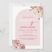 Bloemenpioenen en Rozen Doop Kaart (Voorkant)