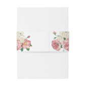 Bloemenpioenen en Rozen Uitnodigingen Wikkel (Achterkant Voorbeeld)