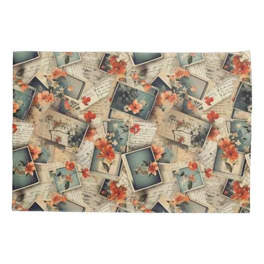  bloemenplakboekpatroon kussensloop (Achterkant-Links)