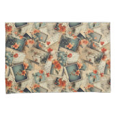 bloemenplakboekpatroon kussensloop (Voorkant-Rechts)