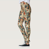 bloemenplakboekpatroon leggings (Links)