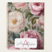 Bloemenplanner met naam en monogram Planner (Voorkant)