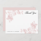 bloemenplat bedankbriefje notitiekaartje (Voorkant / Achterkant)