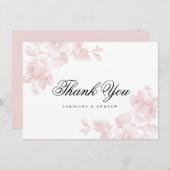 bloemenplat bedankbriefje notitiekaartje (Voorkant / Achterkant)