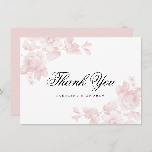  bloemenplat bedankbriefje notitiekaartje (Voorkant / Achterkant)