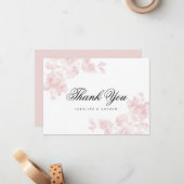 bloemenplat bedankbriefje notitiekaartje (Voorkant / Achterkant in situ)