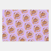 Bloemenpompoen - Autumnal Elegance Inpakpapier Vel (Voorkant 3)