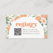 Bloemenpompoen Baby shower Registry Kaart (Voorkant)