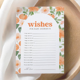 Bloemenpompoen Baby shower Wensen voor Baby Kaart