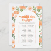 Bloemenpompoen Baby shower zou ze liever spel Kaart (Voorkant)