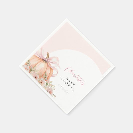 Bloemenpompoen boog Baby shower Servet (Hoek)