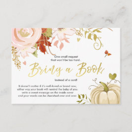 Bloemenpompoen Breng een boek Herfst Herfstdouche Informatiekaartje