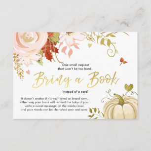 Bloemenpompoen Breng een boek Herfst Herfstdouche Informatiekaartje