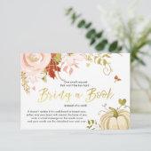 Bloemenpompoen Breng een boek Herfst Herfstdouche Informatiekaartje (Staand voorkant)