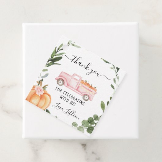 Bloemenpompoen Dank u Label (In situ)