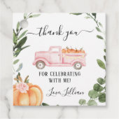 Bloemenpompoen Dank u Label (Voorkant)