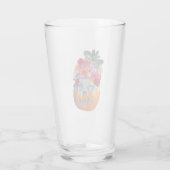 Bloemenpompoen Drink glas (Achterkant)