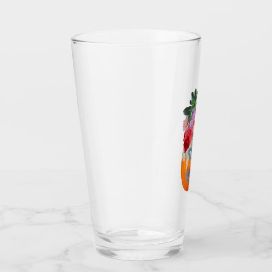 Bloemenpompoen Drink glas (Rechts)