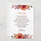 Bloemenpompoen Herfst Baby shower Dank u kaart (Voorkant)