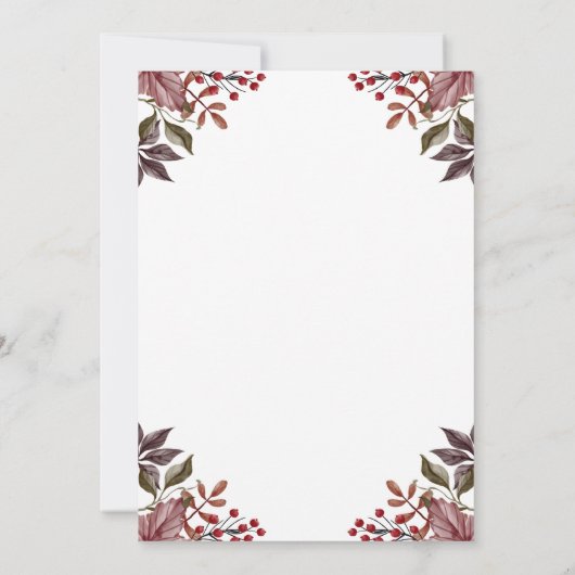 Bloemenpompoen Herfst Baby shower Dank u kaart (Achterkant)